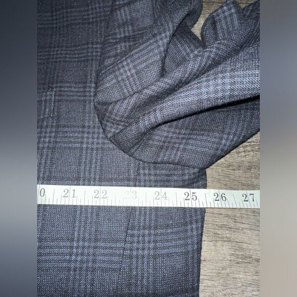Lauren Ralph Lauren Lord & Taylor 100% Wool‎ Blue Plaid Blazer Size 48R **FLAW** - Picture 9 of 10